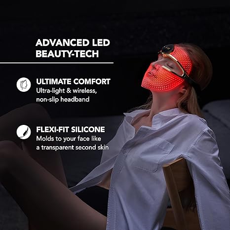 FAQ™ 202 - Smart Anti Aging NIR & 7-LED Light Face Mask + FAQ Silicone Cleaning Spray 60 ml included